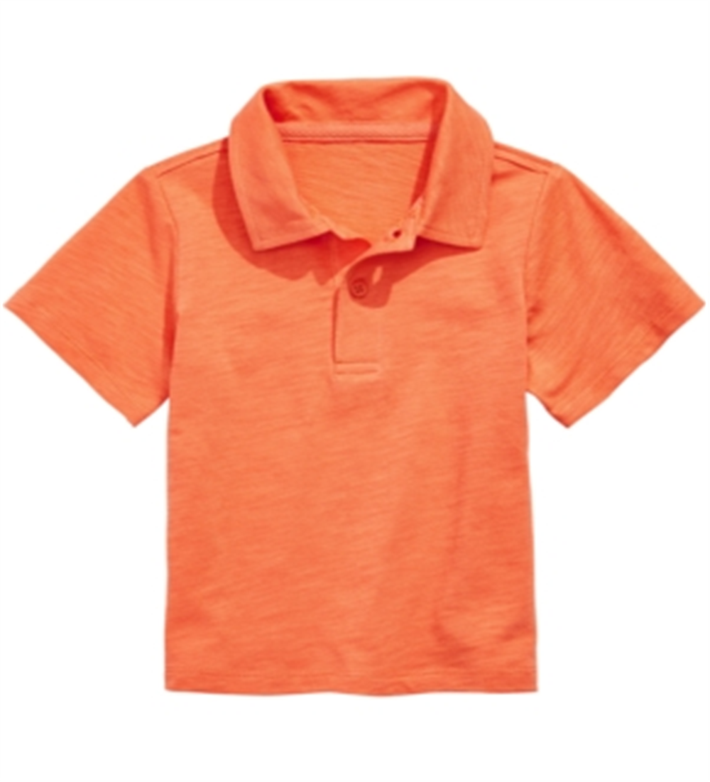 Camisa polo de algodão para meninos First Impressions, laranja, tamanho 6 a 9 meses