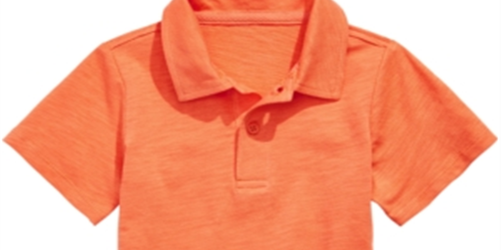 Camisa polo de algodão para meninos First Impressions, laranja, tamanho 6 a 9 meses
