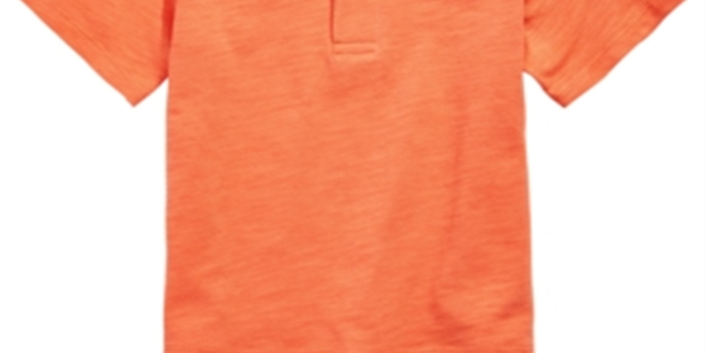 Camisa polo de algodão para meninos First Impressions, laranja, tamanho 6 a 9 meses