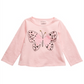 Camiseta infantil de algodão com borboleta First Impressions para meninas, tamanho 4T, rosa