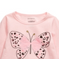Camiseta infantil de algodão com borboleta First Impressions para meninas, tamanho 4T, rosa