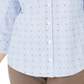 Camisa feminina estampada de algodão Karen Scott, azul, tamanho pequeno