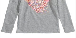 Camiseta infantil feminina Epic Threads com estampa de coração, cinza, tamanho 3T