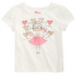 Camiseta infantil feminina Epic Threads com glitter e balões em formato de coração, branca, tamanho 4T