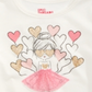 Camiseta infantil feminina Epic Threads com glitter e balões em formato de coração, branca, tamanho 4T