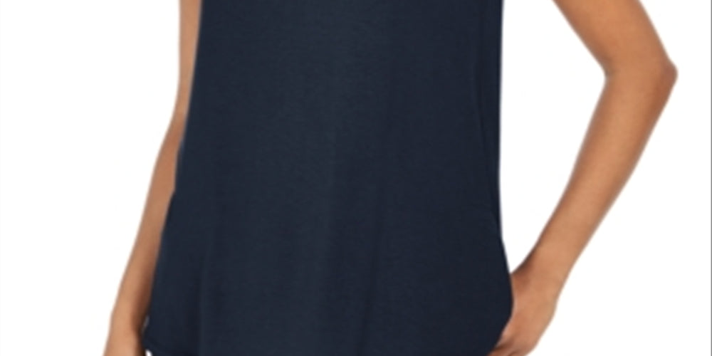 Regata feminina estilo swing fit azul tamanho médio