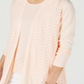 Cardigan texturizado em zigue-zague feminino Charter Club, tamanho salmão, tamanho extragrande