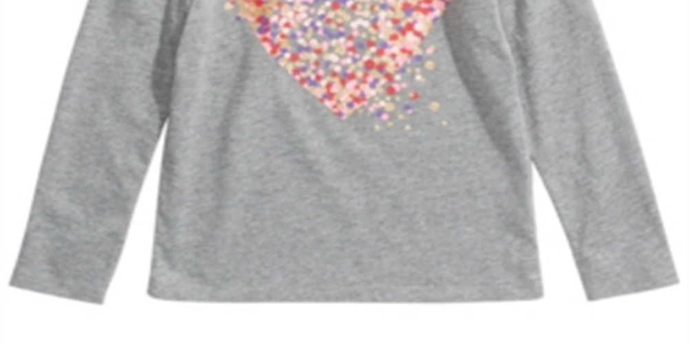 Camiseta infantil feminina Epic Threads com estampa de coração, cinza, tamanho 2T