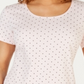Camiseta feminina Karen Scott com decote redondo, rosa, tamanho pequeno