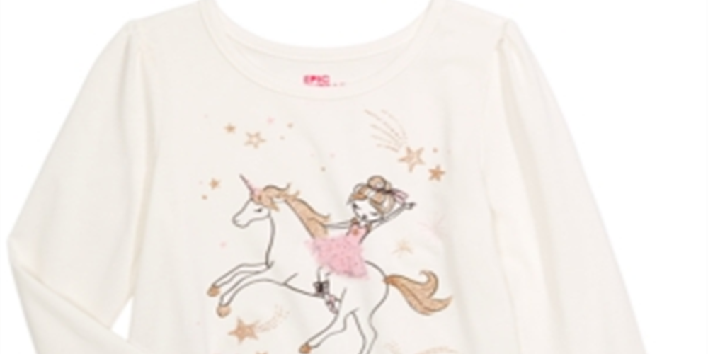 Camiseta infantil feminina Epic Threads Unicorn Rides, branca, tamanho 3T