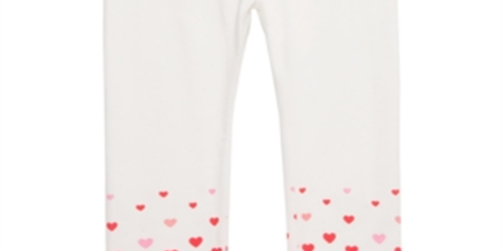 Leggings estampadas com corações para bebês meninas First Impressions, tamanho 6 a 9 meses