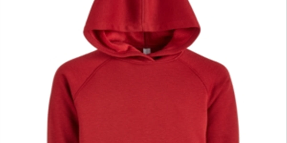 Ideologia Big Girl's Solid Hoodie Vermelho Tamanho Grande