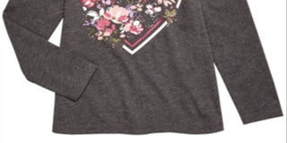 Epic Threads Little Girl's Heart Print T-Shirt Gray Size 5