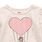Camiseta infantil feminina Epic Threads com estampa de balão de ar e coração, tamanho 4T, branca