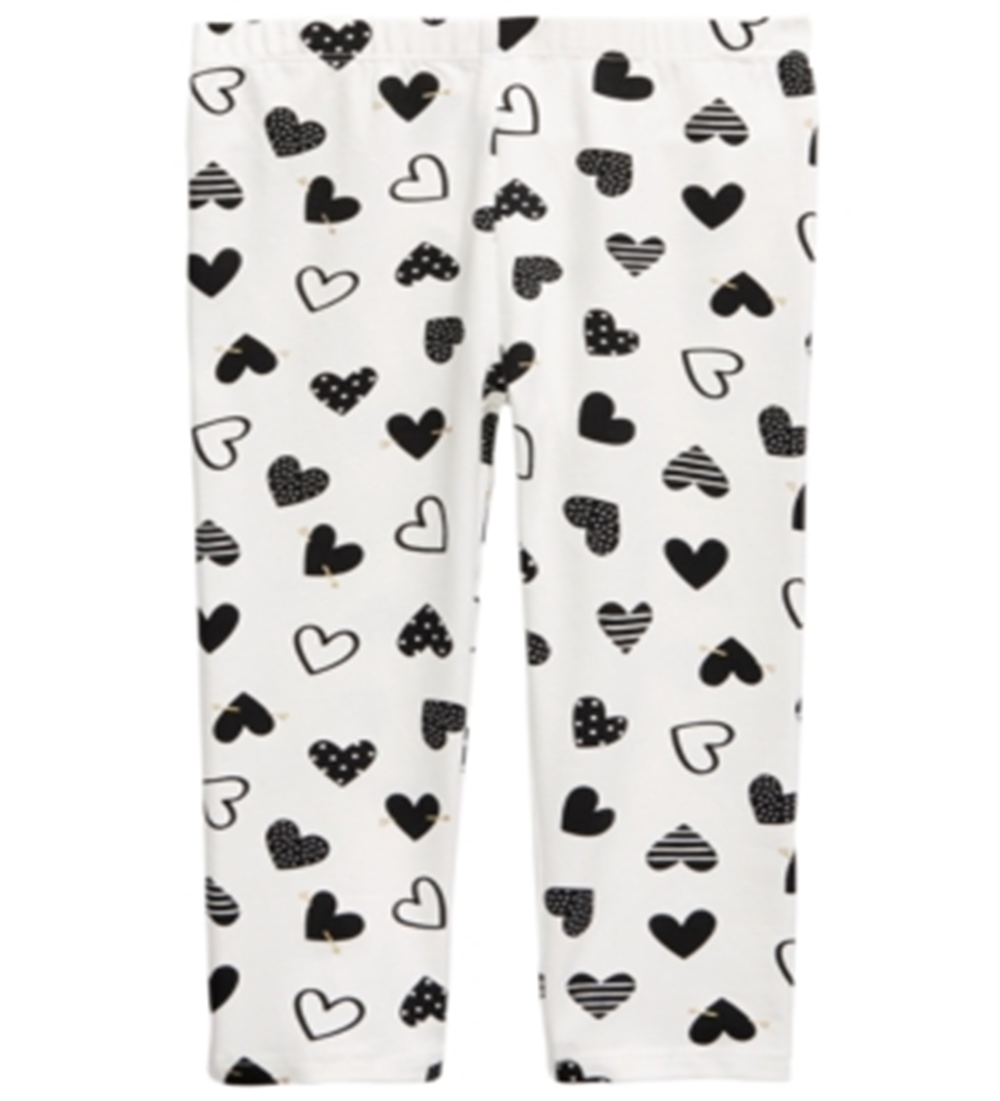 Leggings de coração para bebê menina First Impressions, tamanho 12 meses, branca