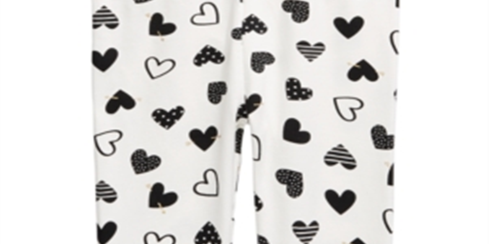 Leggings de coração para bebê menina First Impressions, tamanho 12 meses, branca