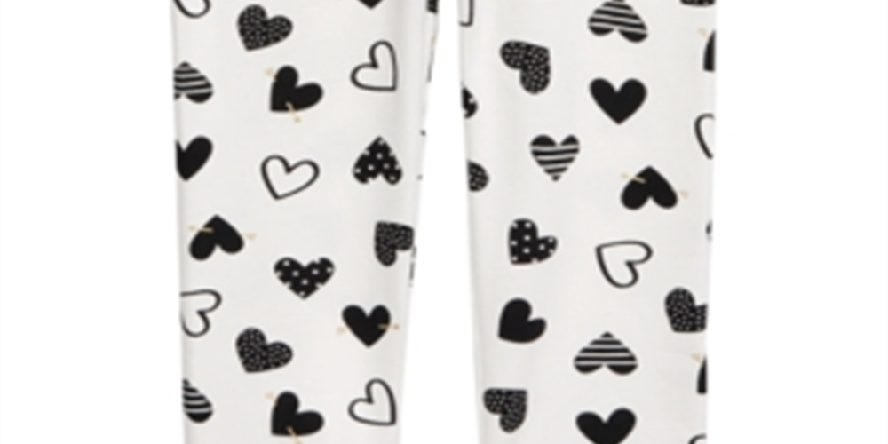 Leggings de coração para bebê menina First Impressions, tamanho 12 meses, branca