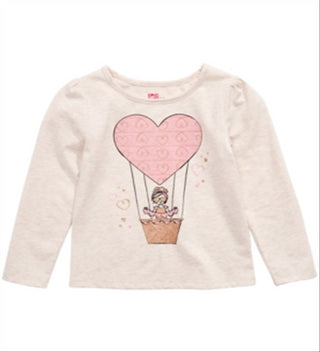 Epic Threads Toddler Girl's Heart Air Balloon T-Shirt White Size 3T