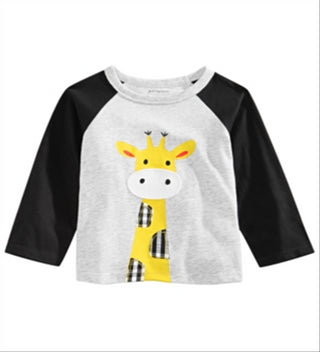 First Impressions Infant Boy's Giraffe Print T-shirt Gray Size 3-6 Months