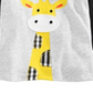Camiseta infantil estampada com girafa First Impressions para meninos, cinza, tamanho 3 a 6 meses