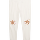 Leggings femininas Epic Threads Star Knee, tamanho 5, brancas