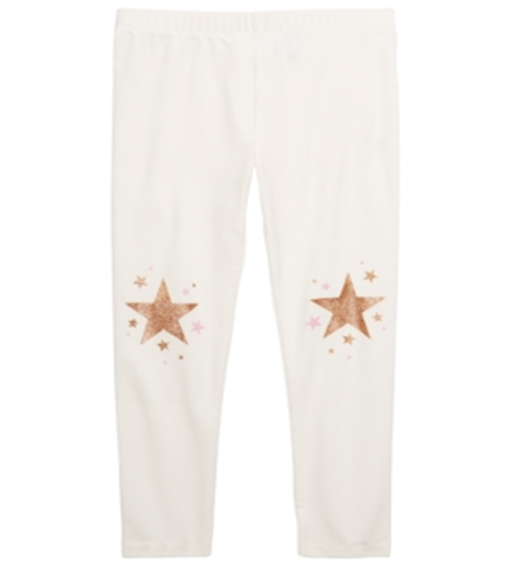 Leggings femininas Epic Threads Star Knee, tamanho 5, brancas