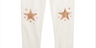 Epic Threads Little Girl's Star Knee Leggings White Size 5