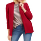Suéter feminino Charter Club com gola xale e pontos mistos, tamanho pequeno, vermelho