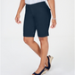 Shorts femininos Charter Club com bolso e zíper, tamanho 6, azul, tamanho 6