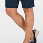 Shorts femininos Charter Club com bolso e zíper, tamanho 6, azul, tamanho 6