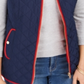 Colete acolchoado feminino Charter Club com blocos de cores, azul, tamanho X-S