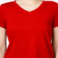 Camiseta feminina com decote em V e bolso, estilo &amp; co, cinza, tamanho pequeno P