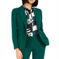 Blazer feminino Bar III com um botão, verde-garrafa, tamanho 0