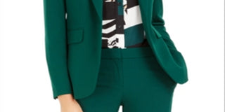 Bar III Women's One Button Blazer Bottle Green Green Size 0
