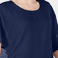JM Collection Blusa de gaze feminina, azul, tamanho pequeno