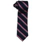Gravata de seda listrada masculina Tommy Hilfiger tamanho azul marinho regular