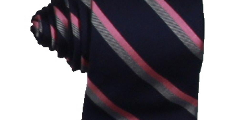 Gravata de seda listrada masculina Tommy Hilfiger tamanho azul marinho regular