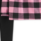 Conjunto de 2 peças de blusa xadrez e leggings Carter's Baby Girl, rosa, tamanho 6 meses