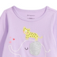Camiseta manga longa com estampa de elefante para bebê First Impressions, roxa, tamanho 6 a 9 meses