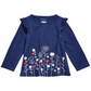 Camiseta túnica com borda floral para bebê First Impressions, azul, tamanho 3 a 6 meses