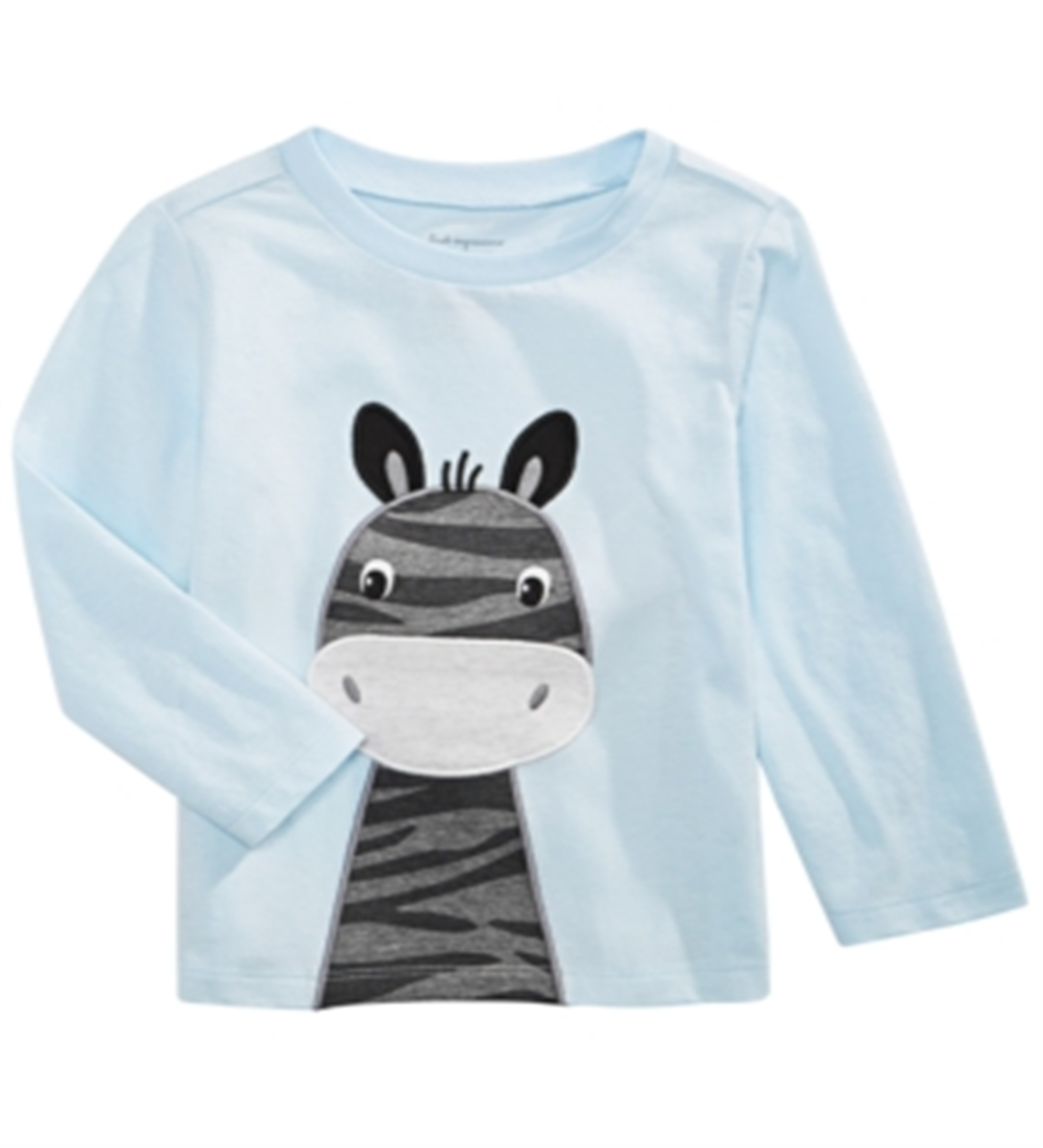 Camiseta infantil estampada de zebra First Impressions para meninos, azul, tamanho 3T