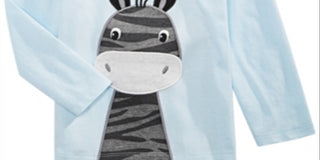 First Impressions Toddler Boy's Zebra Print T-Shirt Blue Size 3T