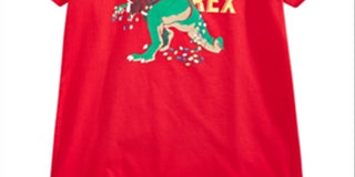 Epic Threads Toddler Boy's Santa Saurus Print T-Shirt Red Size 4