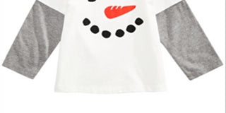 First Impressions Baby Boy's Snowman Print Layered Look Cotton T-Shirt White Size 18 Months