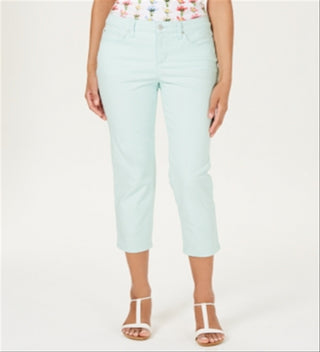 Calça jeans feminina Charter Club Tummy Control Bristol Capri, azul, tamanho 12