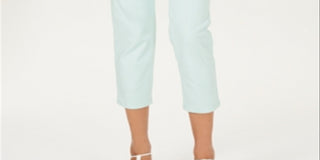 Calça jeans feminina Charter Club Tummy Control Bristol Capri, azul, tamanho 12