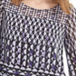 Blusa feminina Alfani com estampa de manga sino e decote em joia, roxa, tamanho XX-G