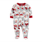 Carter's Unisex Footies Print - Calça de Papai Noel Cinza - Cinza Tamanho 2T
