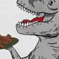 Camiseta de manga comprida Carter's Toddler Boy's Christmas T-Rex verde/branca, vários tamanhos 3T