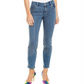Calça jeans skinny feminina INC International Concepts com detalhes na frente, azul, tamanho 0, pequena